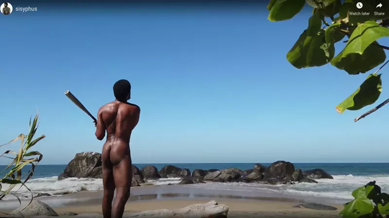 Image: Xxavier Carter performed "Sisyphus and the Myth of the New World" in Sayulita, Mexico, without incident.