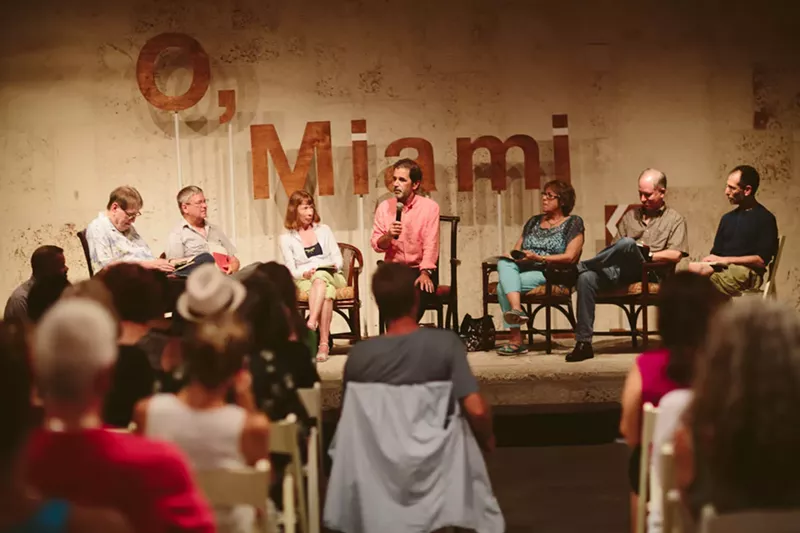 Image: A panel chats at O, Miami.