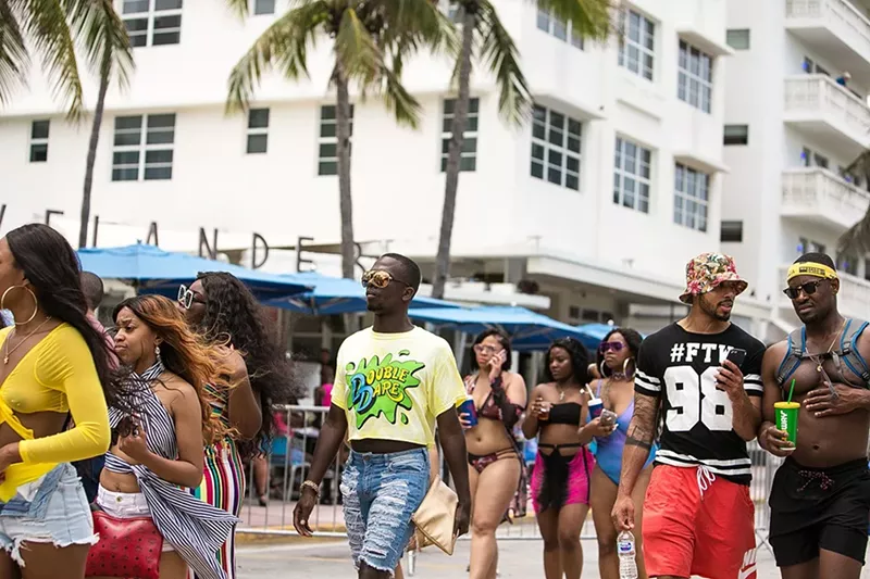 Image: Urban Beach Week revelers on Ocean Drive.
