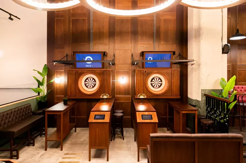 Image: High-tech dart boards at Oche.