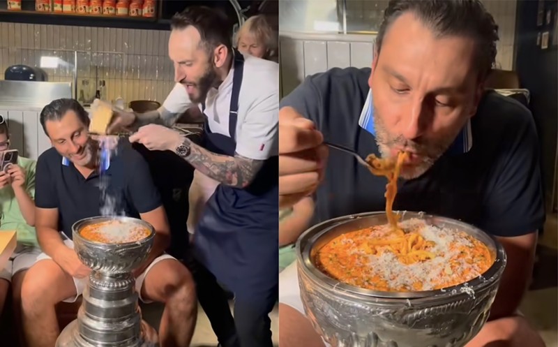 On June 26, Hall of Fame goaltender and former Panthers star Roberto Luongo was seen eating pasta out of the Stanley Cup.