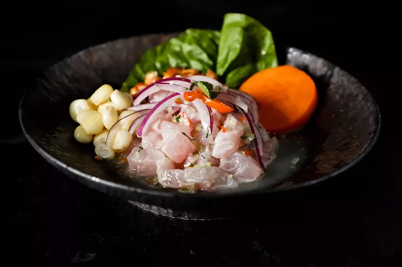 Image: A ceviche plate at Okami.