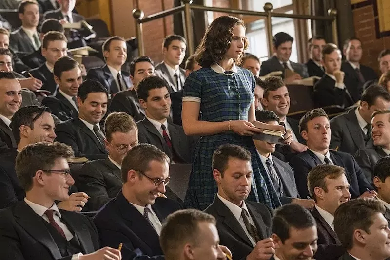 Image: Felicity Jones plays Ruth Bader Ginsburg in Mimi Leder's On the Basis of Sex, which opens by showing the future Supreme Court justice as a Harvard Law School student, then as a lawyer taking on the first world-shaking sex discrimination case.