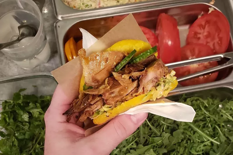 Image: Pulled pork arepa
