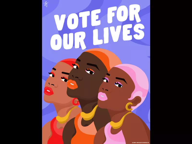 Image: Miami advocacy groups created an art campaign to engage young voters.