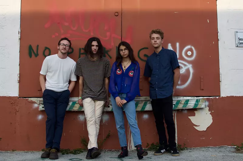 Image: Raven Nieto (left), Kyle Fink, Carli Acosta, and Jake Karner of Palomino Blond.