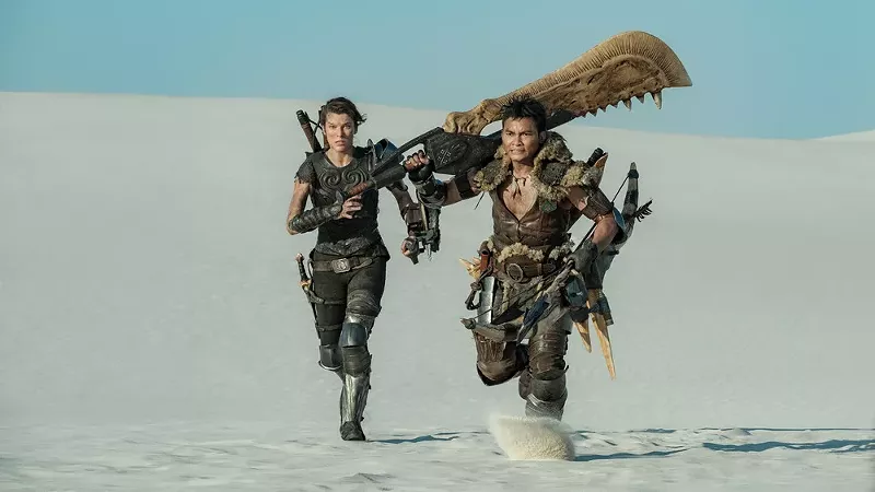 Image: Milla Jovovich and Tony Jaa in Monster Hunter.