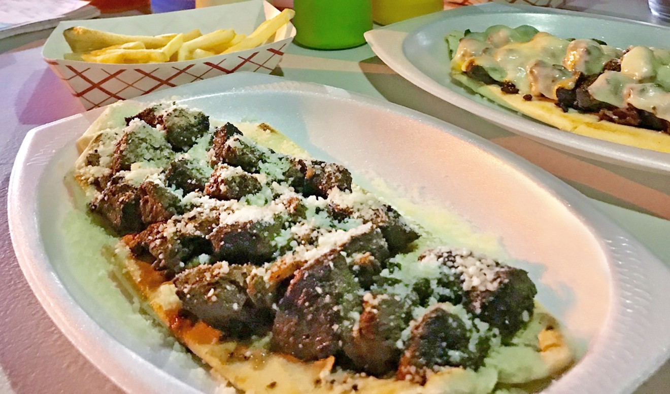 The traditional steak pepito and the francesa.