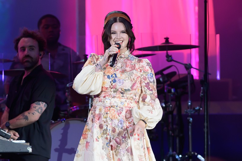 Lana Del Rey performs at iThink Financial Amphitheatre in West Palm Beach on Saturday, September 23.