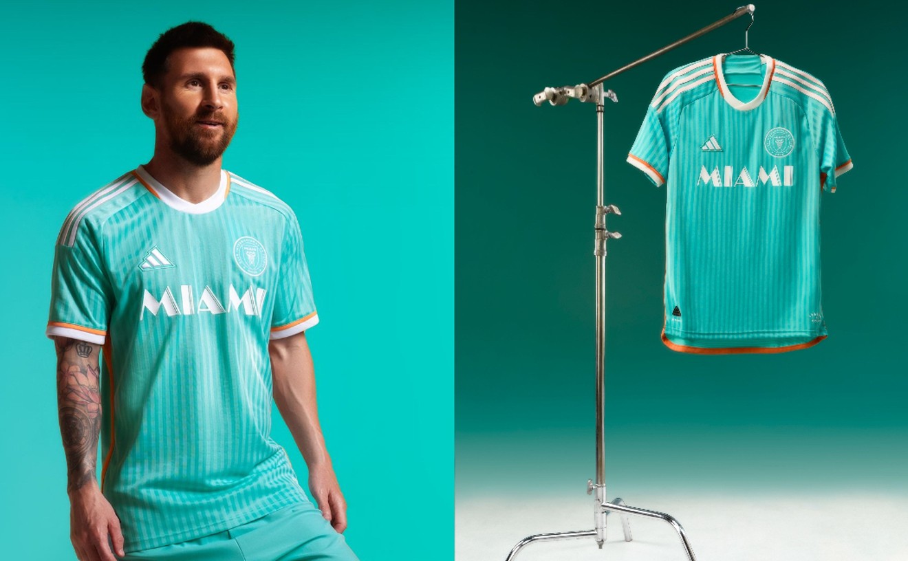 Photos: Messi Models Retro Inter Miami Jersey That Honors Dolphins and Miami Vice