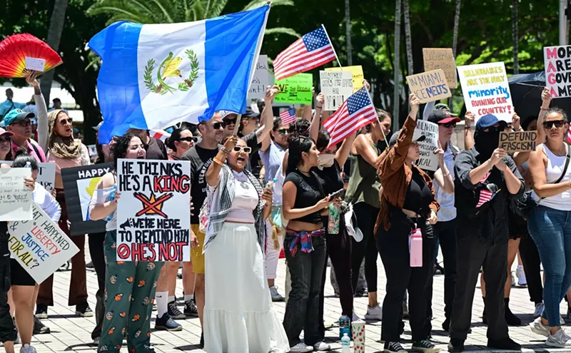 Image: Photos: Miami Residents Protest President at 'No Kings' Rally