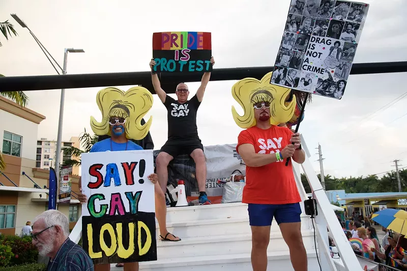 Image: Participants at the Stonewall Pride Parade & Street Festival 2023 in Wilton Manors