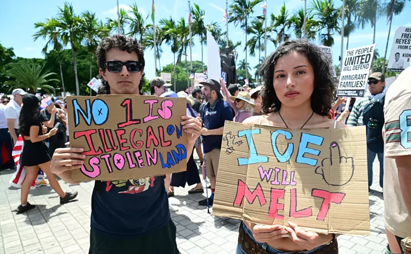 Image: Photos: The Best Signs at Miami's 'No Kings' Protest
