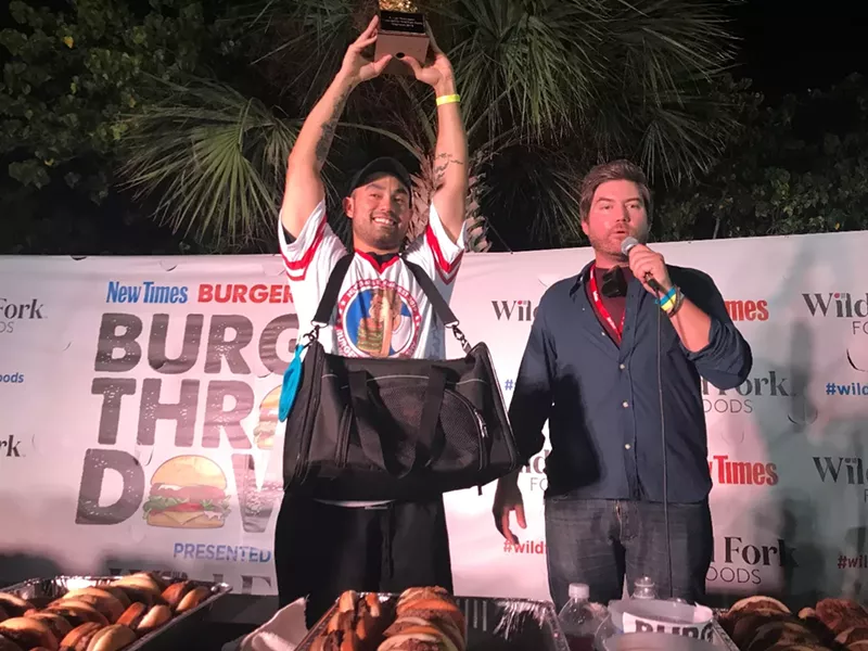 Image: Nathan Figueroa wins Burgerfest's Burger Battle,