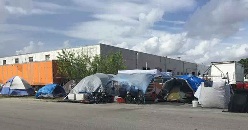 Image: The "Tent City" sex offender encampment near Hialeah was dismantled in early May.