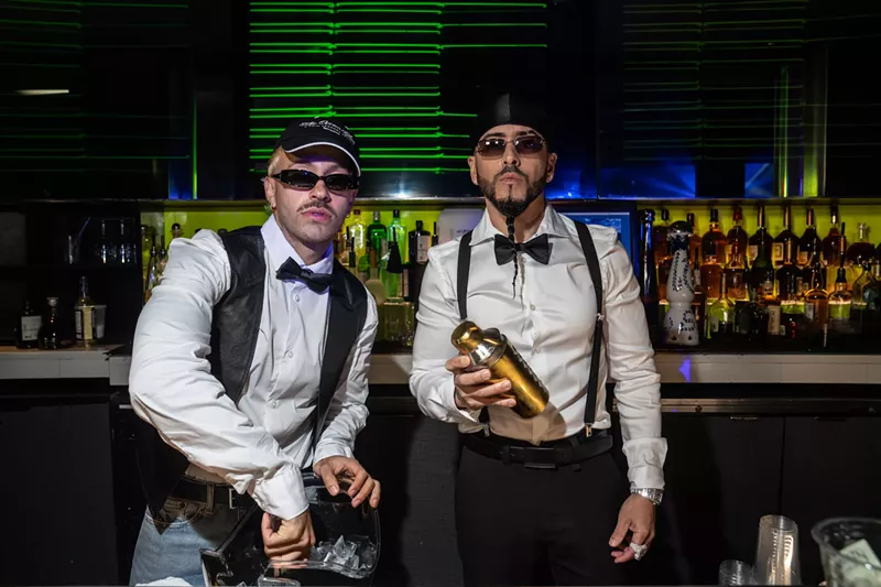 Image: Portrait of singers Feid and Yandel