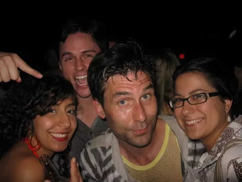 Image: These three assholes (including the author, right) accosted Jaimie Lidell (center) after a Poplife concert in Miami Beach ten years ago.