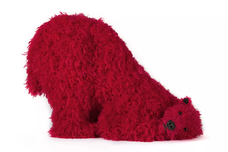 Image: A work simply titled ? is one of Pivi's many polar bear sculptures.