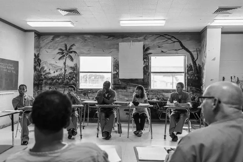 Image: Before the COVID-19 pandemic struck, Exchange for Change conducted classes in person.