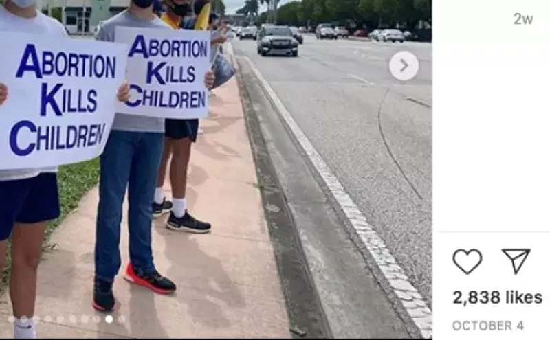 Image: Pro-Life Rally With Belen Students Revives Abortion Debate in Miami