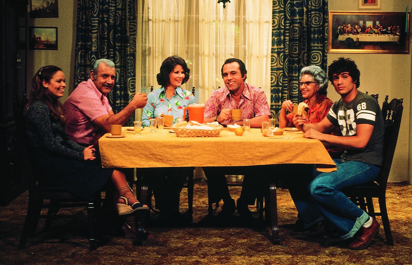 The original Peña Family on the set of ¿Qué Pasa, U.S.A.?