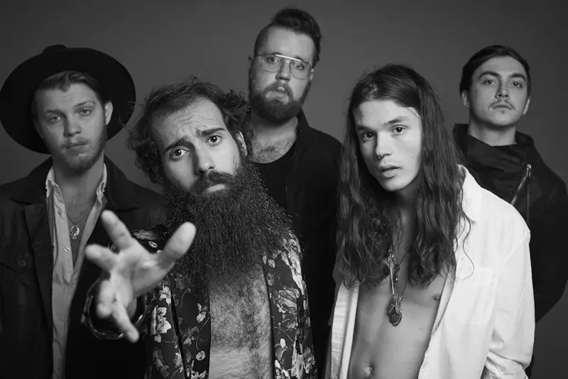 Image: Sam Melo (second from left) and the rest of Rainbow Kitten Surprise are set to perform at Revolution.