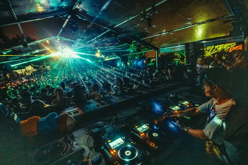 Image: Seth Troxler DJ'ing at Rakastella 2018