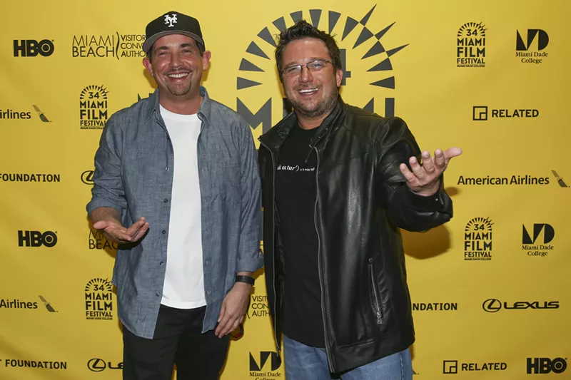 Image: Alfred Spellman and Billy Corben at the Miami Film Festival.
