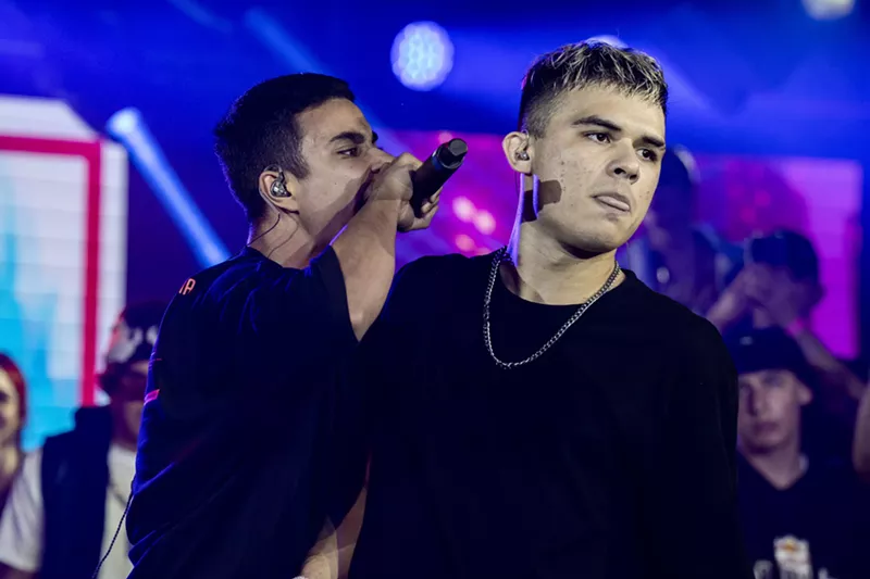 Image: Red Bull Batalla is a bracketed competition in which a pair of rappers improvise lyrics in a series of head-to-head battles.