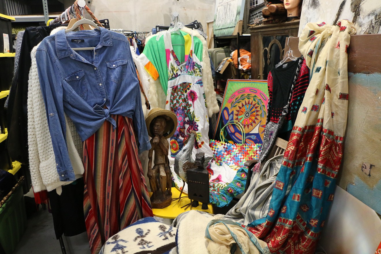 Funky finds in the storage unit of local vintage vendor Renegade Rustlers.