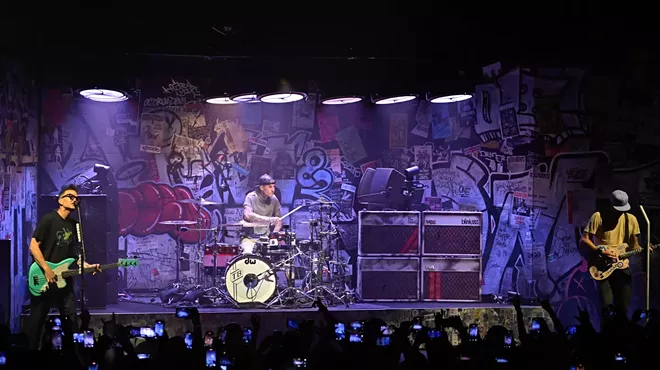 Picture of Blink-182 performing on stage