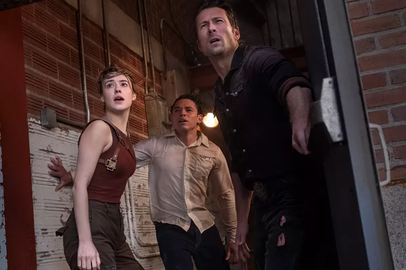 Image: Still of Daisy Edgar-Jones, Anthony Ramos, and Glen Powell in Twisters