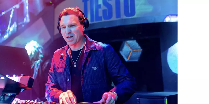 Image: Ron DeSantis' face on Tiesto's body performing at LIV.