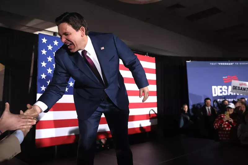 Image: Ron DeSantis (briefly) on the presidential campaign trail in 2024.