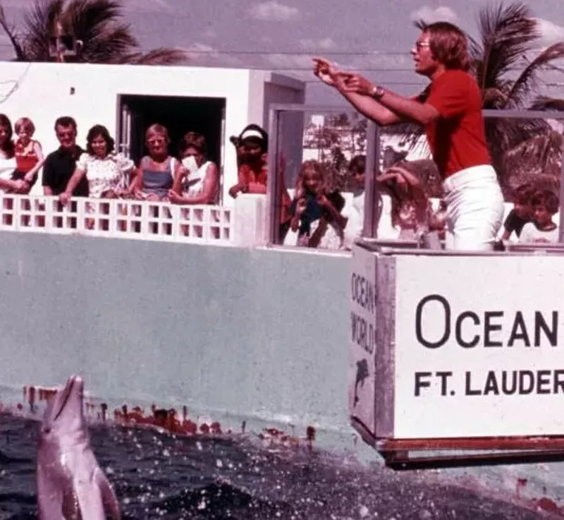 Image: Before Russ Rector became a pioneer of the anti-captivity movement, he was a dolphin trainer at Ocean World.