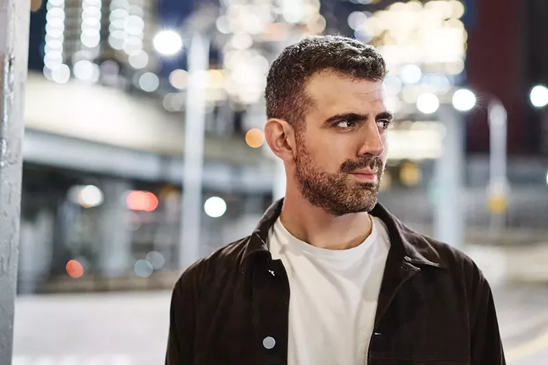 Image: Comedian Sam Morril on the street