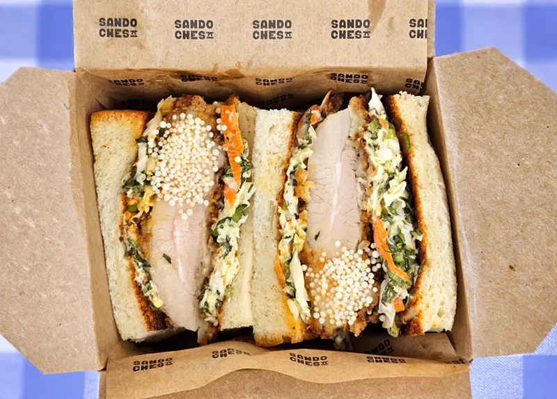 Image: The chicken katsu sandwich at Sandoches