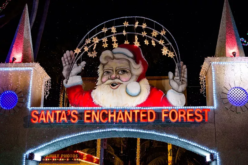 Image: Santa welcomes you to his enchanted forest.