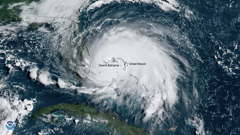 Image: Hurricane Dorian was the strongest hurricane to hit the Bahamas since records began in 1851.