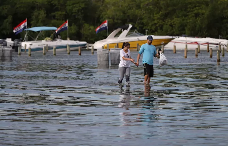 Image: Haulover Marina during a king tide in November 2016.