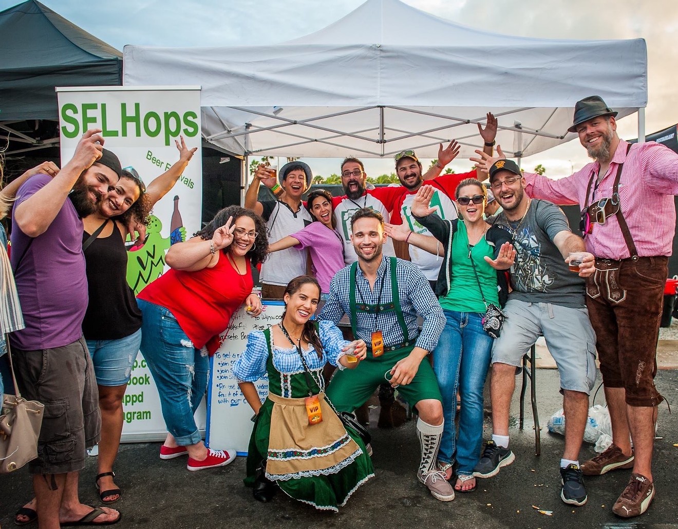 A group shot from the 2019 SFL Hops Craft Carousel Beer Festival.