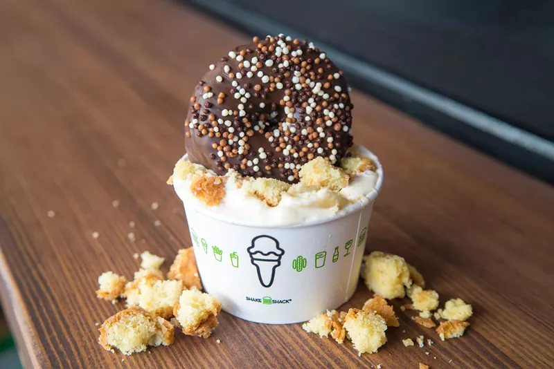 Image: Celebrate the Miami Beach Shack's renovation with a custard doughnut dessert through Sunday, May 28.