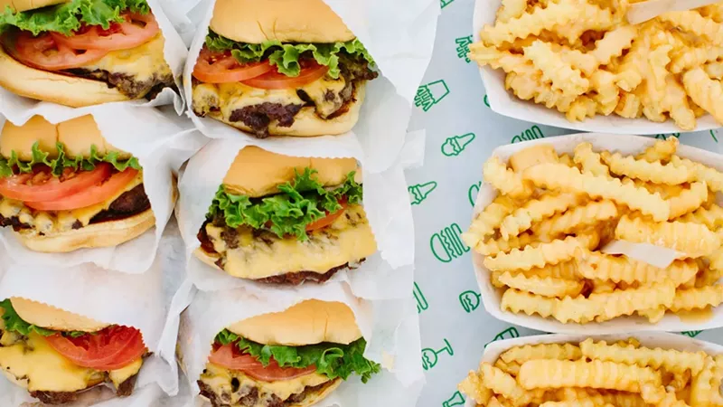 Image: Burgers and crinkle fries at Shake Shack