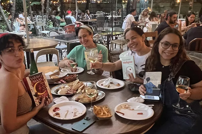 Image: The Miami chapter of Silent Book Club meets at Lagniappe on the last Sunday of the month.