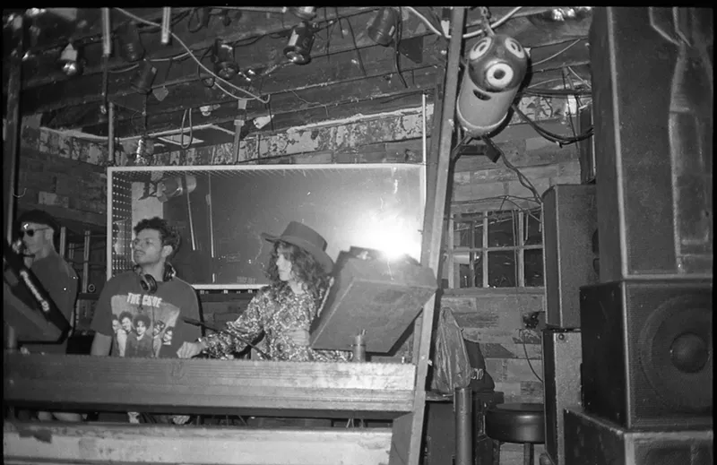 Image: True Vine (left) and Sister System DJ'ing at the Electric Pickle.