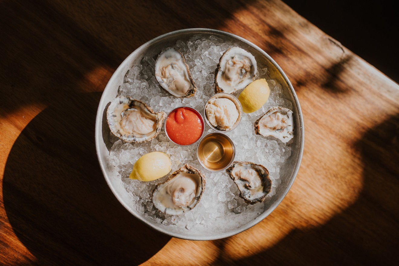 Enjoy a large selection of East and West Coast oysters at Rivertail in Fort Lauderdale.