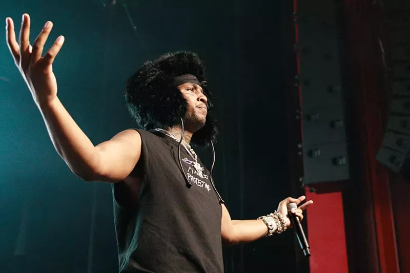 Image: Ski Mask the Slump God performing on stage at the Fillmore Miami Beach