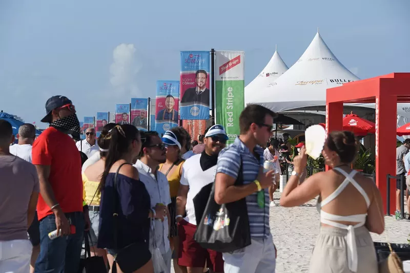 Image: Festivalgoers at the SOBEWFF Grand Tasting Village.