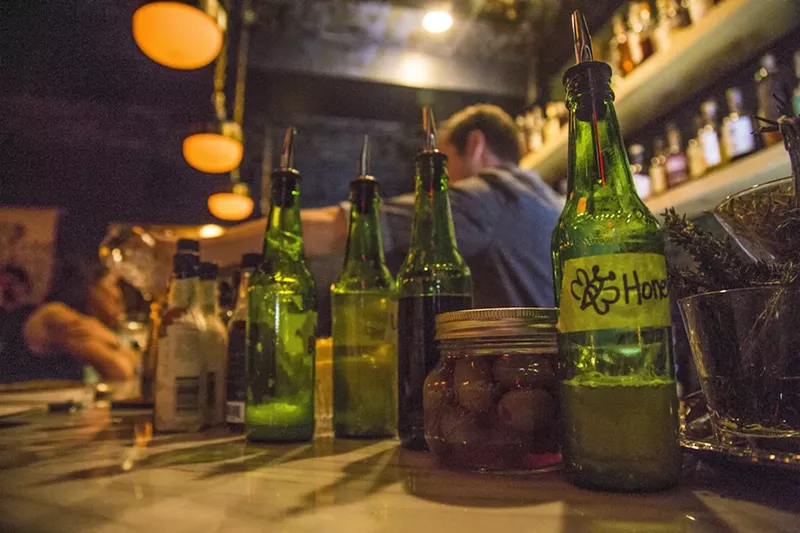 Image: The bar at the Scape Goat.