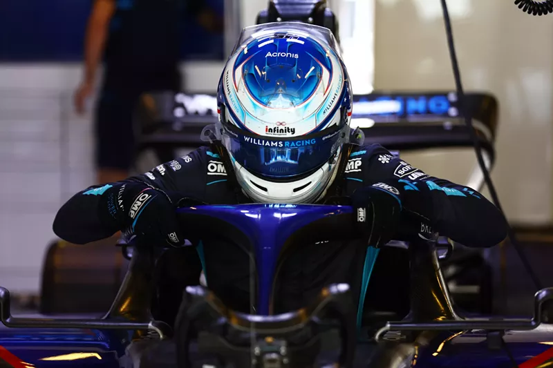 Image: Logan Sargeant of United States and Williams prepares to drive during Formula One testing at Yas Marina Circuit on November 22, 2022 in Abu Dhabi, United Arab Emirates.